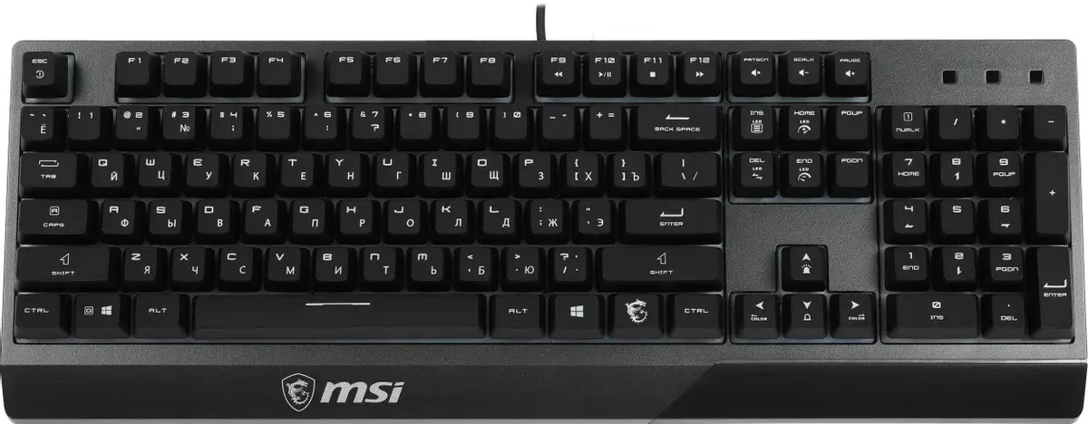 Клавиатура MSI Vigor GK30 проводная, USB Type-A, чёрный