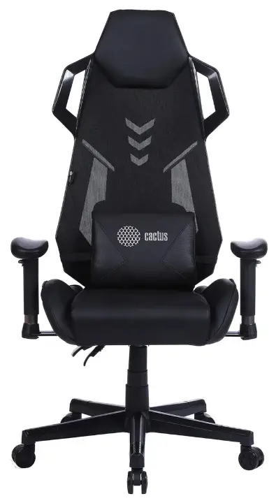 Кресло игровое Cactus CS-CHR-090BL черный сиденье черный эко.кожа крестовина пластик пластик черный 