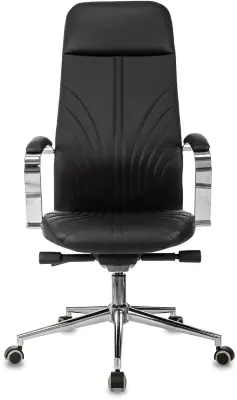 Кресло руководителя Бюрократ CH-610SL-Lux черный эко. кожа крестов. металл хром 