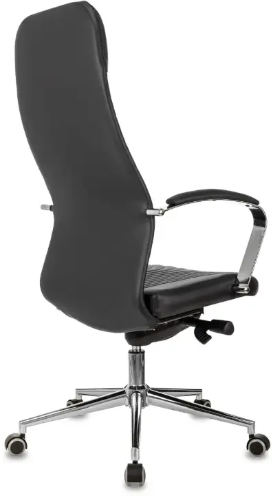Кресло руководителя Бюрократ CH-610SL-Lux черный эко. кожа крестов. металл хром 