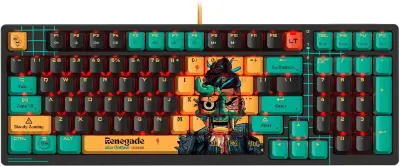 Клавиатура A4Tech Bloody AT98 Renegade проводная USB черный/зеленый