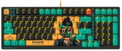 Клавиатура A4Tech Bloody AT98 Renegade проводная USB черный/зеленый