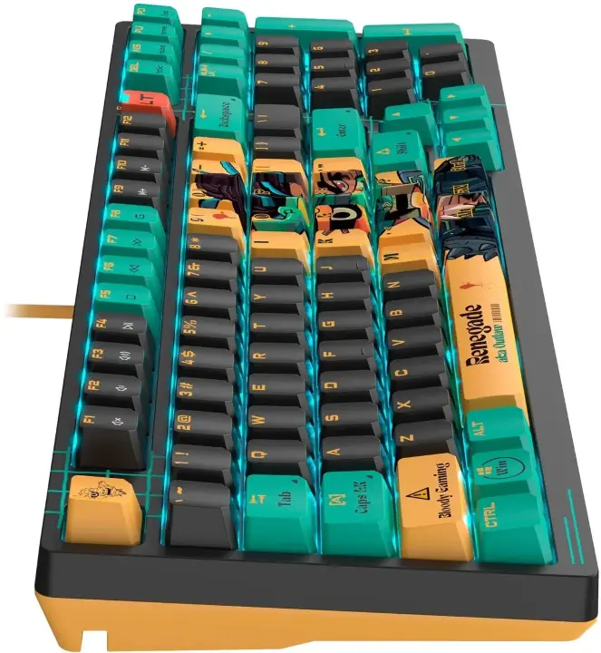 Клавиатура A4Tech Bloody AT98 Renegade проводная USB черный/зеленый