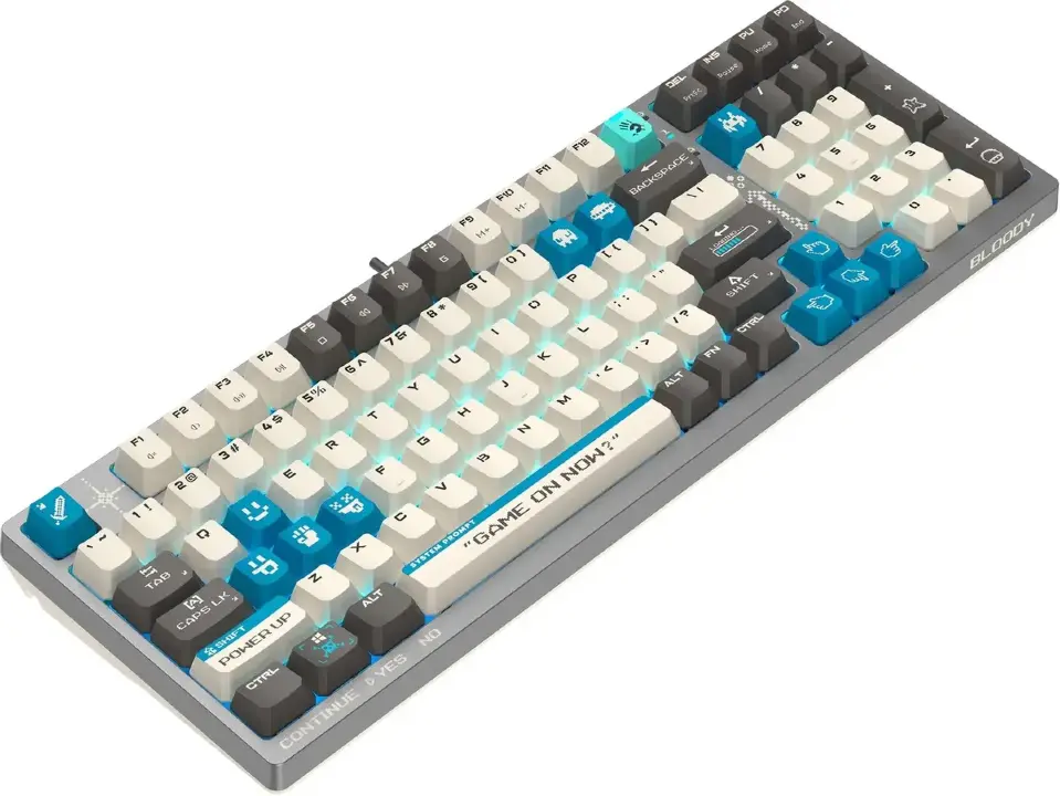 Клавиатура A4Tech Bloody S98 Pixels Blue проводная USB серый/бежевый 
