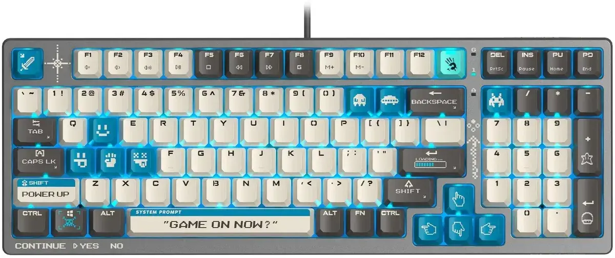 Клавиатура A4Tech Bloody S98 Pixels Blue проводная USB серый/бежевый 