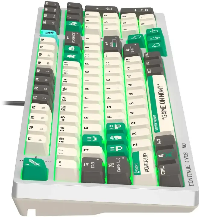 Клавиатура A4Tech Bloody S98 Pixels Green проводная USB белый/бежевый