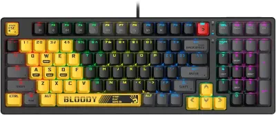 Клавиатура A4Tech Bloody S98 Sports Lime BLMS Plus проводная USB желтый/серый 
