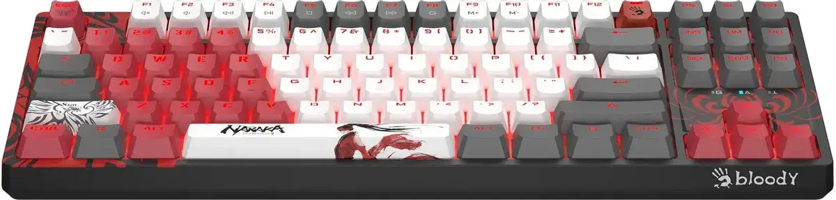 Клавиатура A4Tech Bloody S87 Naraka проводная USB черный/красный 