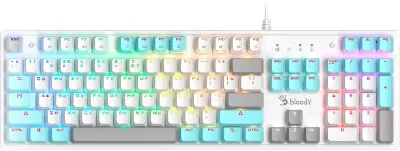 Клавиатура A4Tech Bloody S510R проводная, USB, белый 