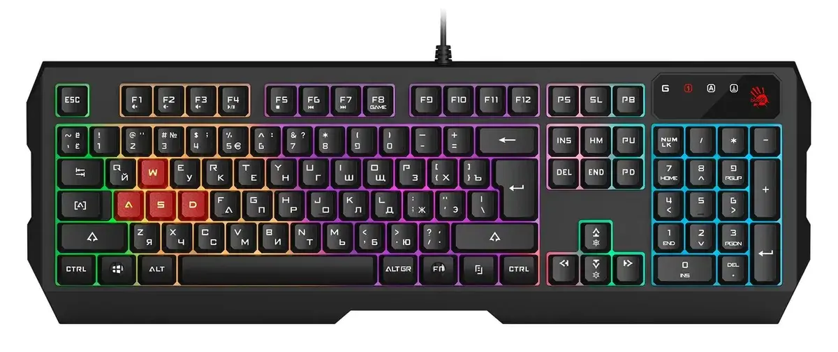 Клавиатура A4Tech Bloody B135N проводная USB черный 