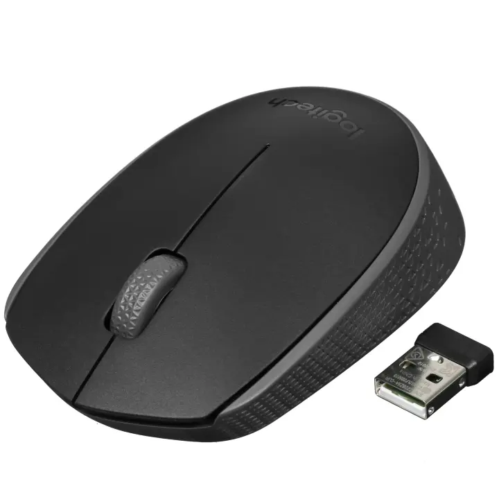 Мышь беспроводная Logitech M171 черный/серый, 1000 dpi, радиоканал, USB, кнопки - 3