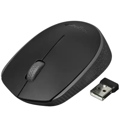 Мышь беспроводная Logitech M171 черный/серый, 1000 dpi, радиоканал, USB, кнопки - 3