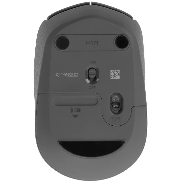 Мышь беспроводная Logitech M171 черный/серый, 1000 dpi, радиоканал, USB, кнопки - 3