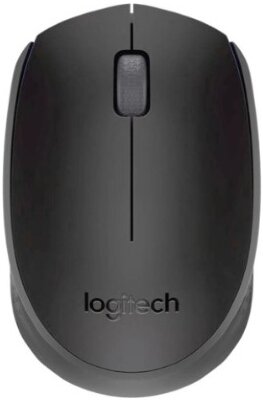 Мышь беспроводная Logitech M171 черный/серый, 1000 dpi, радиоканал, USB, кнопки - 3