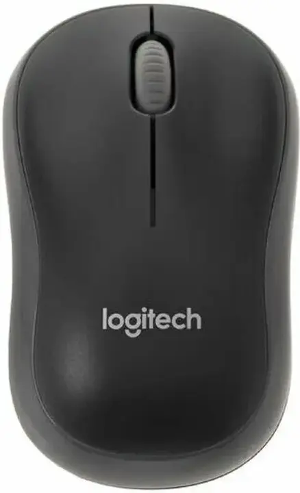 Мышь беспроводная Logitech M186 черный/серый, 1000 dpi, радиоканал, USB, кнопки - 3