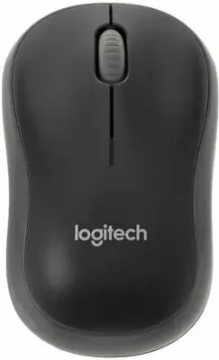 Мышь беспроводная Logitech M186 черный/серый, 1000 dpi, радиоканал, USB, кнопки - 3