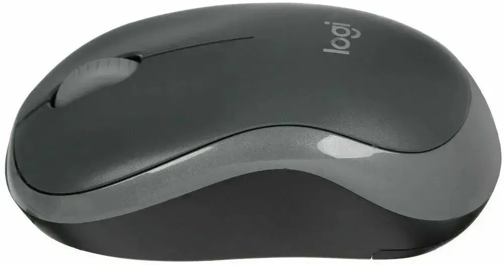 Мышь беспроводная Logitech M186 черный/серый, 1000 dpi, радиоканал, USB, кнопки - 3