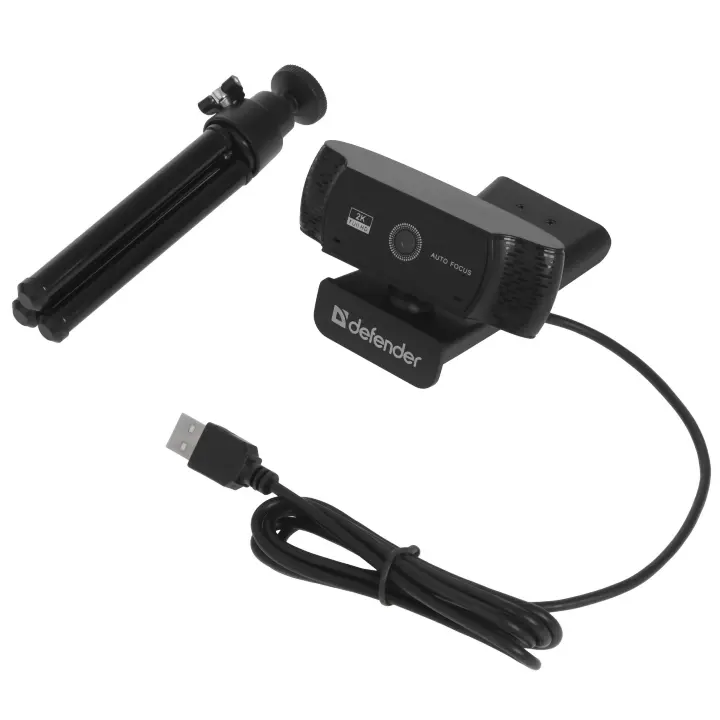 Веб-камера Defender G-lens 2590 черный (3,7МП, QHD 2K 1440p, 86,1°)