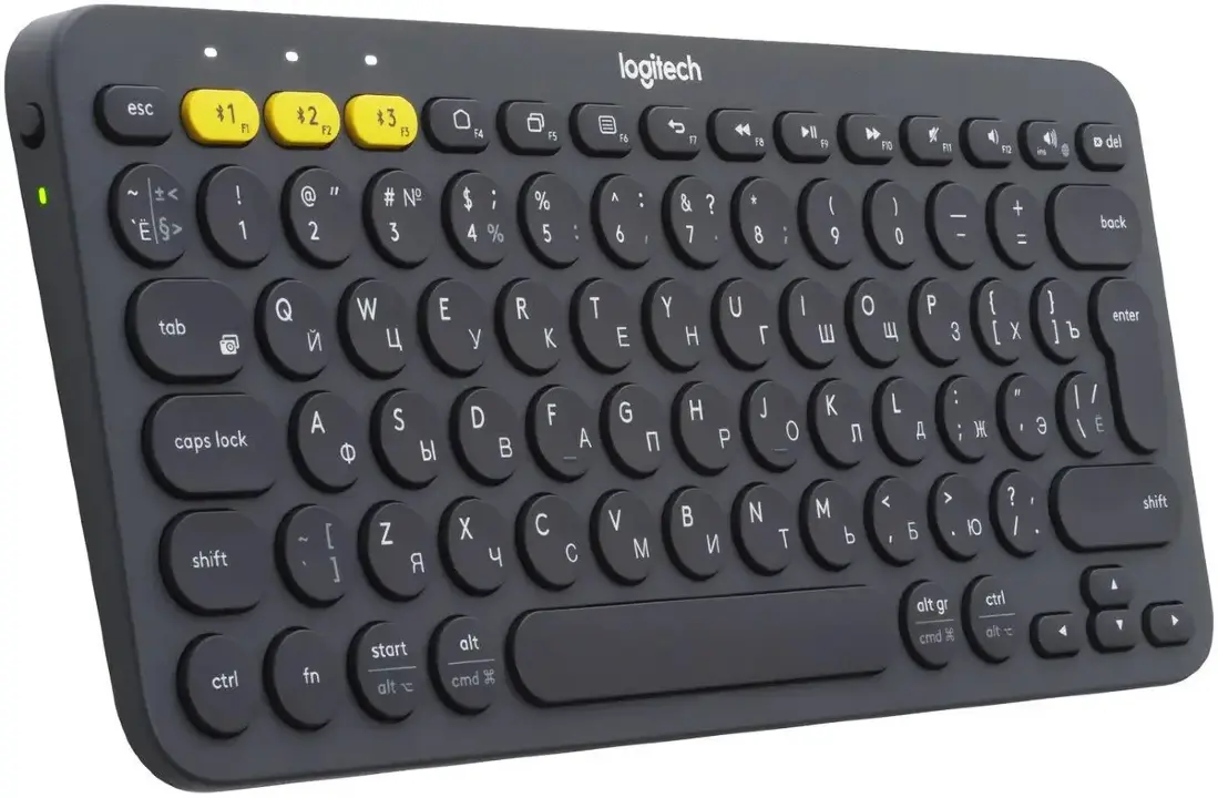 Клавиатура Logitech K380 беспроводная, Bluetooth, темно-серый 