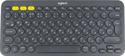 Клавиатура Logitech K380 беспроводная, Bluetooth, темно-серый 