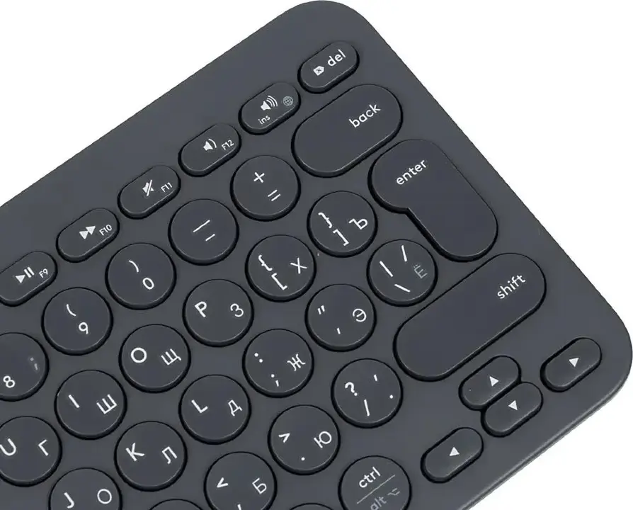 Клавиатура Logitech K380 беспроводная, Bluetooth, темно-серый 