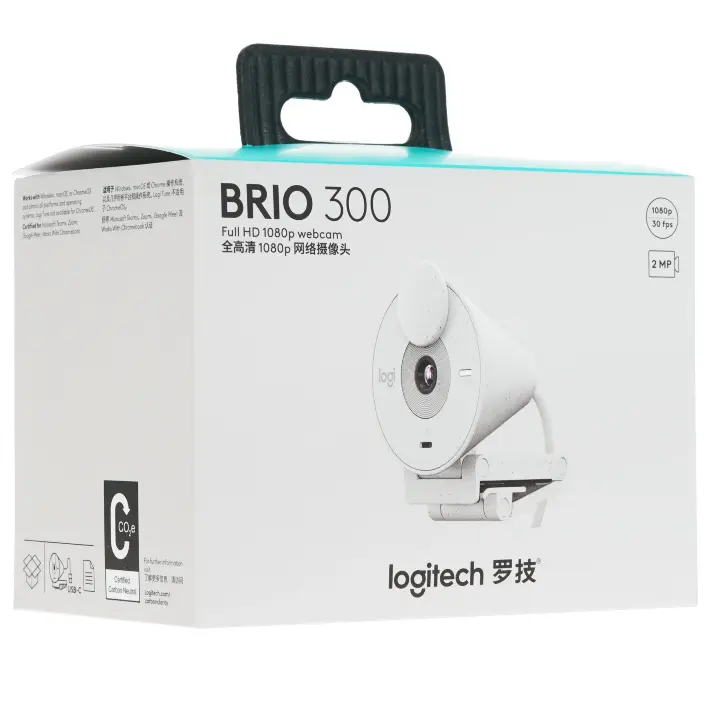 Веб-камера Logitech Webcams BRIO 300 FHD White