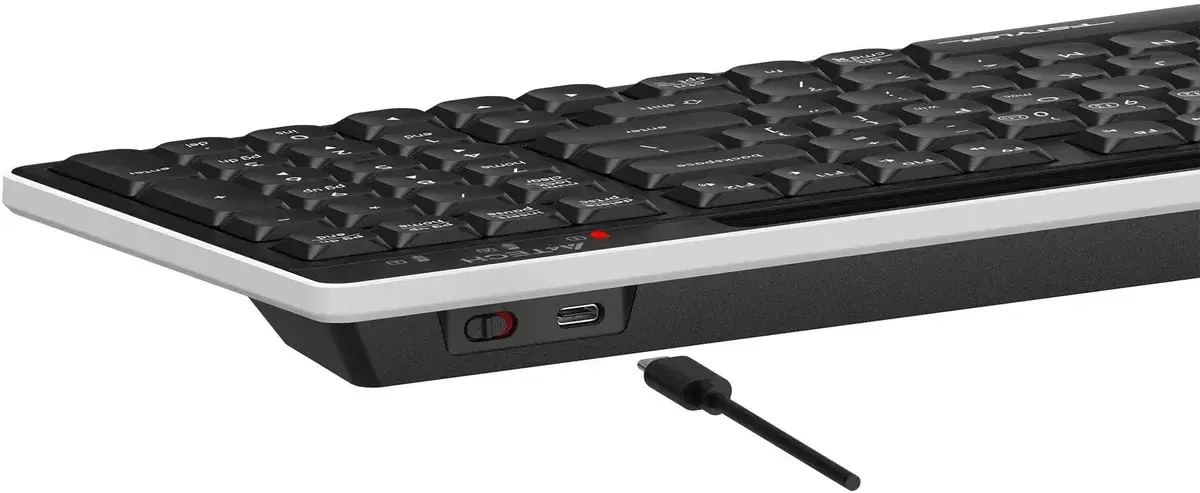 Клавиатура A4Tech Fstyler FBX70C беспроводная, USB, Bluetooth/Радиоканал, черный 