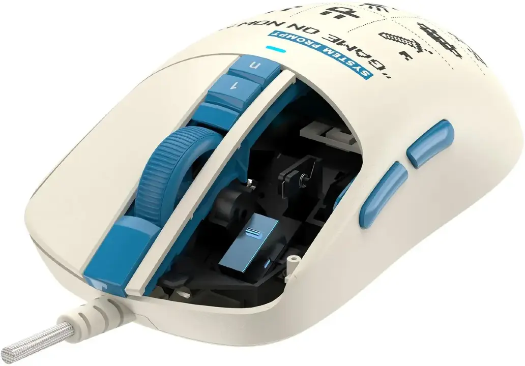 Мышь проводная A4Tech Bloody W72 Ultra Pixels Blue рисунок/бежевый/голубой, 20000 dpi, USB, кнопки - 7 