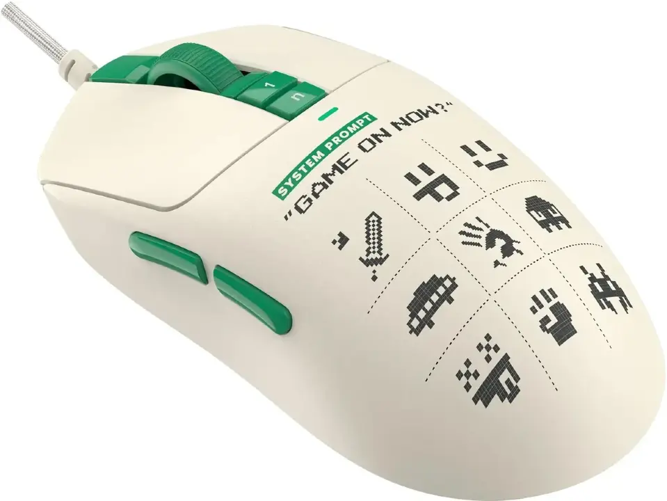 Мышь проводная A4Tech Bloody W72 Ultra Pixels Green рисунок/бежевый/зеленый, 20000 dpi, USB, кнопки - 7 