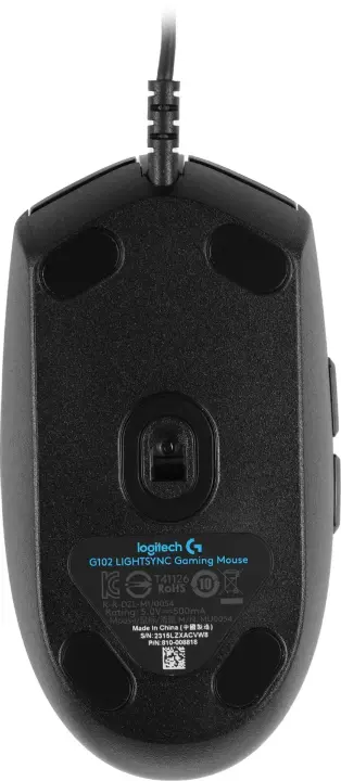 Мышь проводная Logitech G102 LIGHTSYNC черный, 8000 dpi, USB, кнопки - 6 