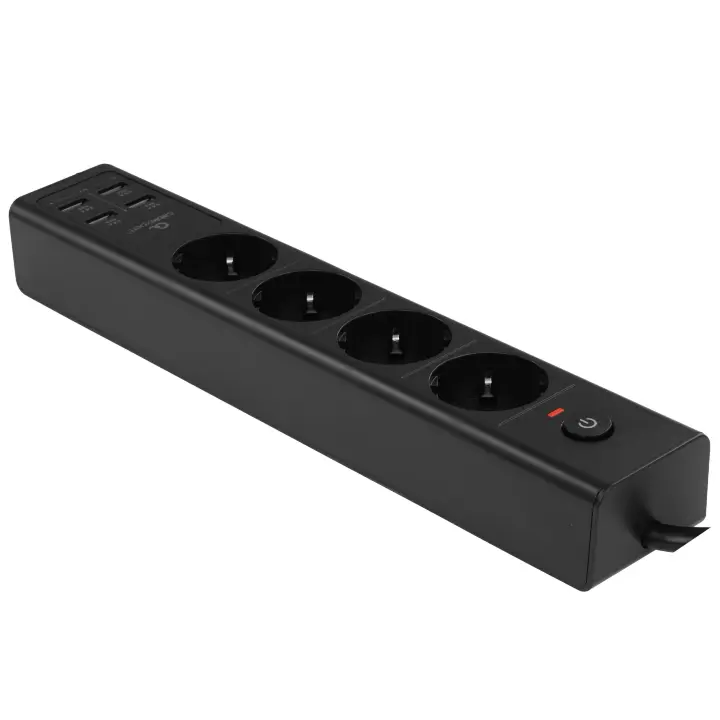 Сетевой фильтр Cablexpert EXN-4-U4-B-2 черный