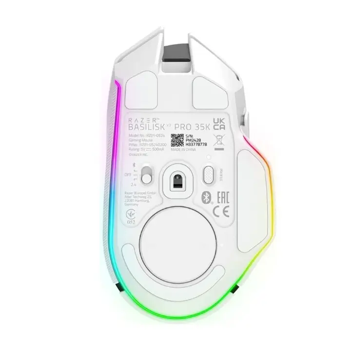 Мышь беспроводная/проводная Razer Basilisk V3 Pro 35K белый, 35000 dpi, радиоканал, Bluetooth, USB, кнопки - 11 