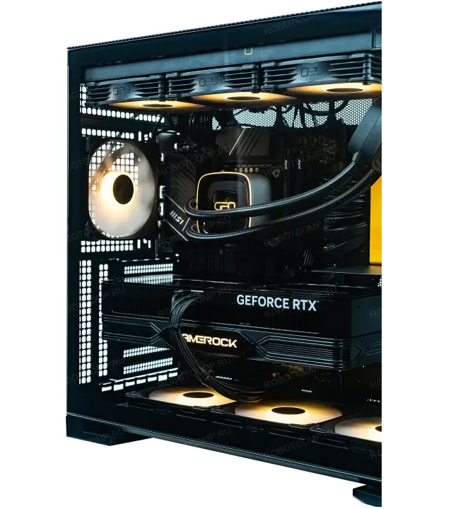 Игровой компьютер Посейдон 3.0 Aqua Black/Yellow