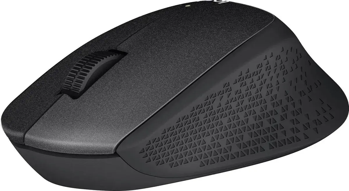 Мышь беспроводная Logitech M330 SILENT PLUS черный, 1000 dpi, радиоканал, USB, кнопки - 3