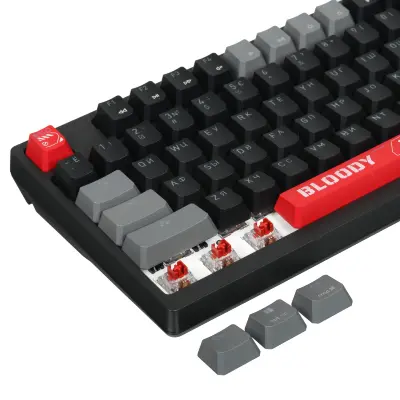 Клавиатура беспроводная механическая A4Tech Bloody WS98 USB черный/серый