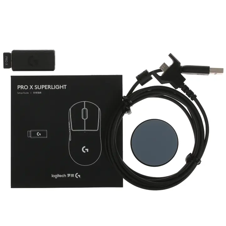 Мышь беспроводная Logitech G PRO X SUPERLIGHT белый, 25600 dpi, радиоканал, USB, кнопки - 5
