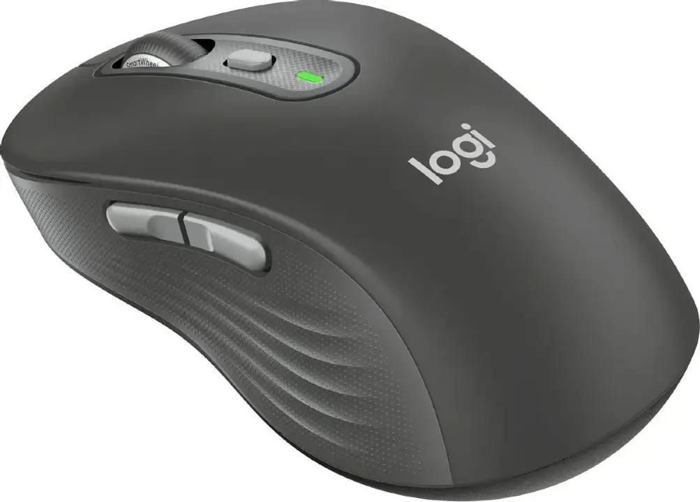 Мышь беспроводная Logitech M750 L Large графитовый, 4000 dpi, радиоканал, Bluetooth, USB, кнопки - 5